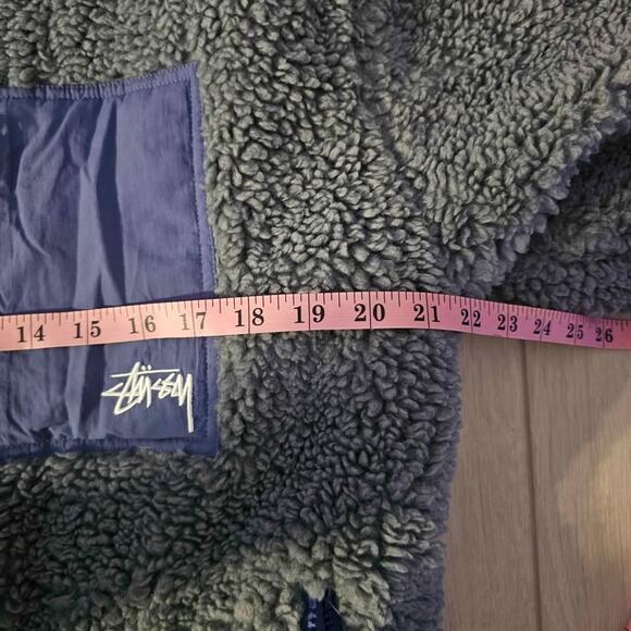 Stussy Bluestone Reversible Sherpa Fleece (RARE DS NEW) - Picture 6 of 8